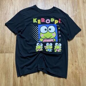 Black Sanrio Keroppi graphic tee